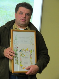 Botāniķis Uvis Suško - ceļojošās balvas "Gada atradums" ieguvējs. Foto: Julita Kluša.